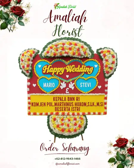 Papan Bunga Pernikahan Kroyokulon